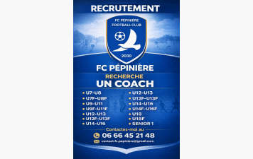 Recrutement d'un coach pour les catégories