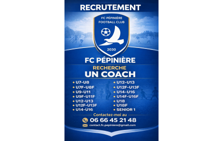 Recrutement d'un coach pour les catégories